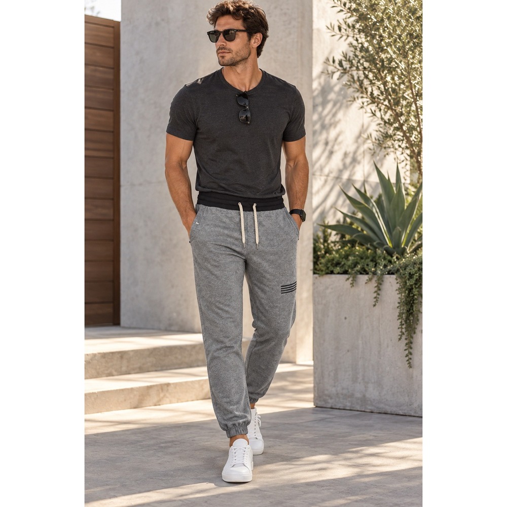 Vuori Men's Balboa Jogger Pants Gray Athletic Sweatpants Drawstring Small